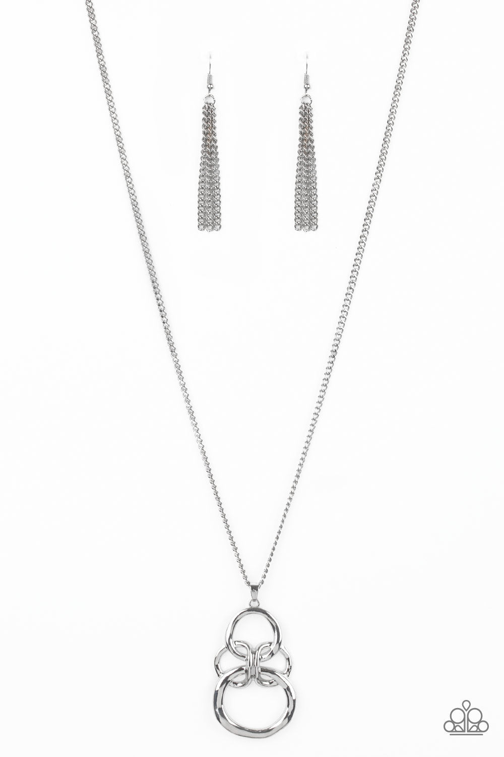 Paparazzi Necklace - Courageous Contour - Silver (#1878)