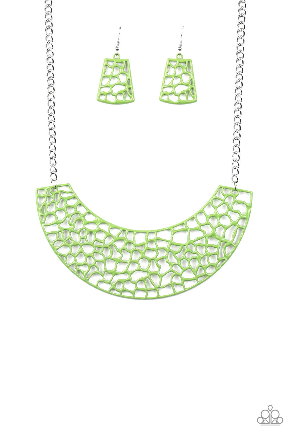 Paparazzi Necklace - Powerful Prowl - Green (PZ-798)