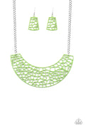 Paparazzi Necklace - Powerful Prowl - Green (PZ-798)