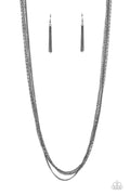 Undauntingly Urban - Black Paparazzi Necklace (PZ-4812)