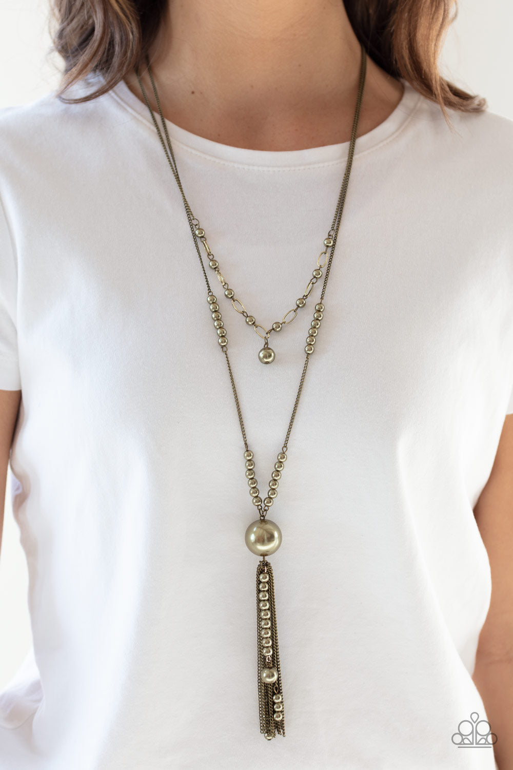Paparazzi Necklace - Abstract Elegance - Brass (#1703)
