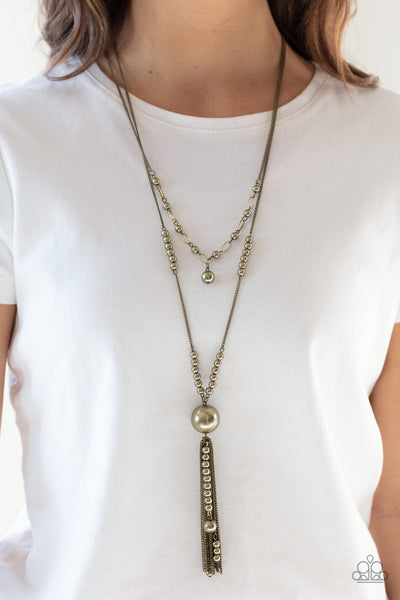 Paparazzi Necklace - Abstract Elegance - Brass (#1703)