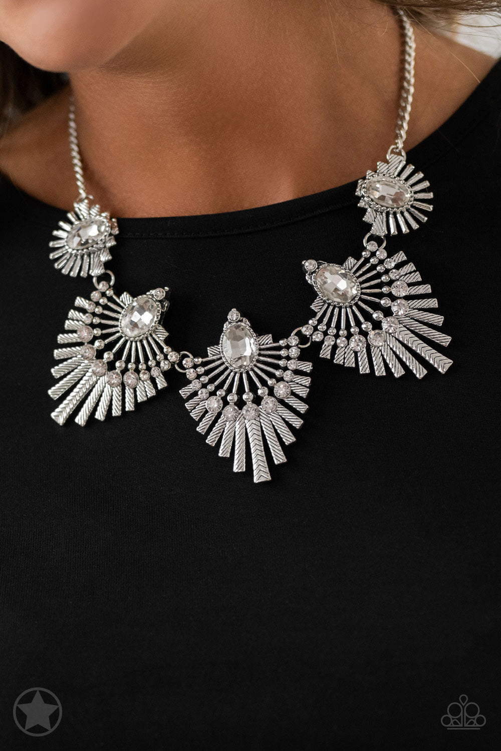 Paparazzi Blockbuster Short Necklace - Miss YOU-niverse - Silver