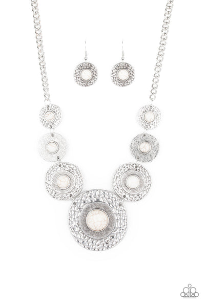 Tiger Trap - White-Paparazzi Necklace (PZ-938)