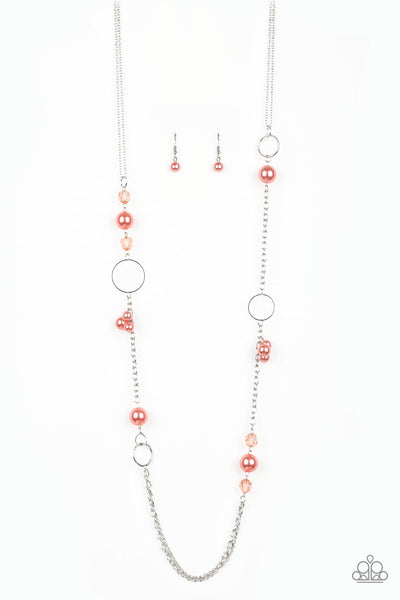 Pageant Princess - Orange-Paparazzi Necklace (PZ-847)