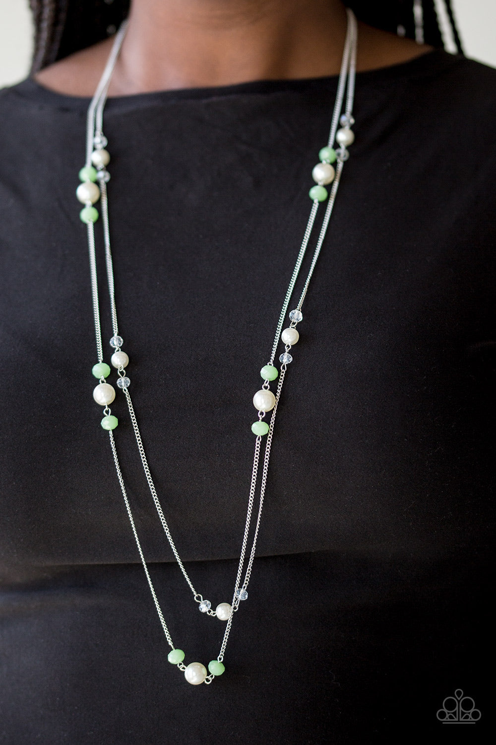 Spring Splash - Green-Paparazzi Necklace (PZ-848)