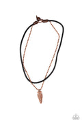 Paparazzi Urban Necklace - Arrowhead Anvil - Copper (PZ-974)