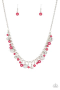 Coastal Cache - Red Paparazzi Necklace (#1813)
