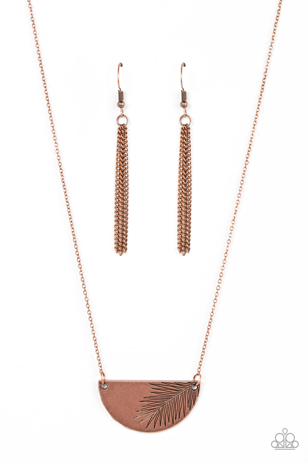 Cool, PALM, and Collected - Copper Paparazzi Necklace (#3313)