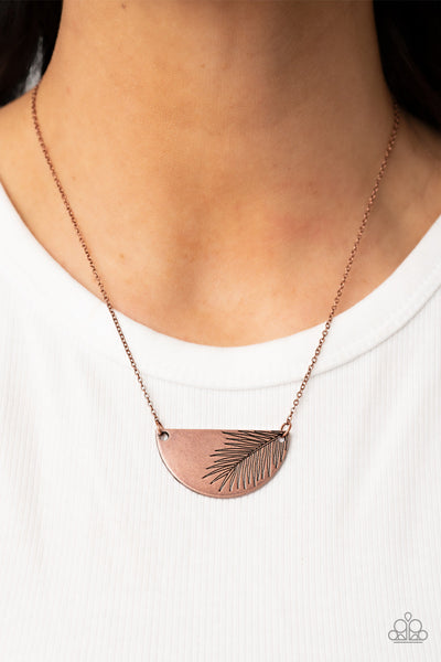 Cool, PALM, and Collected - Copper Paparazzi Necklace (#3313)