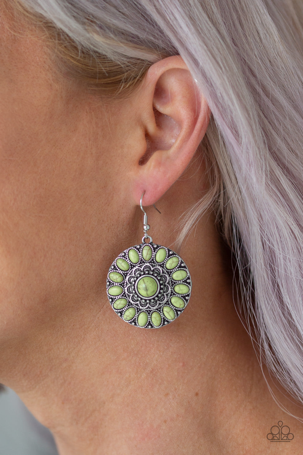 Paparazzi Earrings - Desert Palette - Green (PZ-1096)