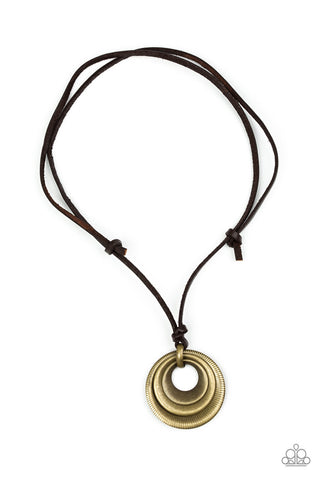 Paparazzi Urban Necklace -  Desert Spiral - Brass (PZ-172)