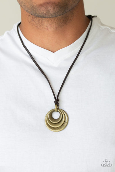Paparazzi Urban Necklace -  Desert Spiral - Brass (PZ-172)