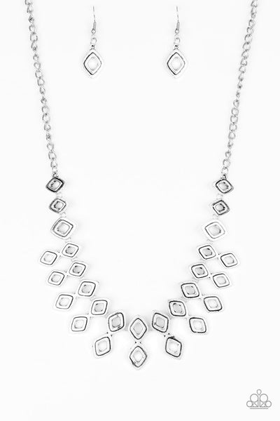 Geocentric - Silver - Paparazzi Necklace (#1259)