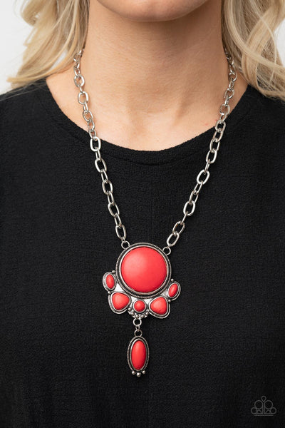 Geographically Gorgeous - Red Paparazzi Necklace