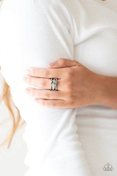 Head In The Stars - Silver Paparazzi Ring (R204)