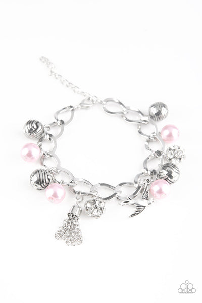 Lady Love Dove - Pink-Paparazzi Bracelet (#1285)