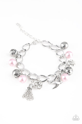 Lady Love Dove - Pink-Paparazzi Bracelet (#1285)