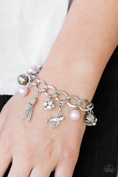Lady Love Dove - Pink-Paparazzi Bracelet (#1285)