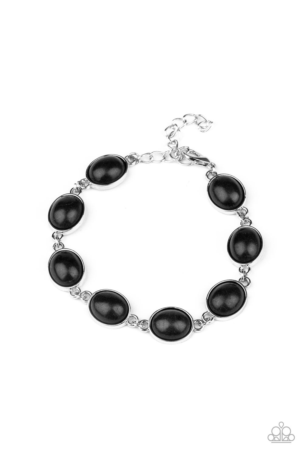 Nice Stonework - Black-Paparazzi Bracelet (#1450)