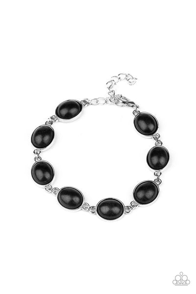 Nice Stonework - Black-Paparazzi Bracelet (#1450)