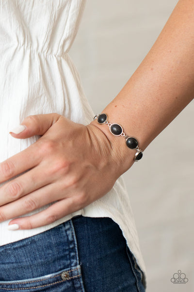 Nice Stonework - Black-Paparazzi Bracelet (#1450)