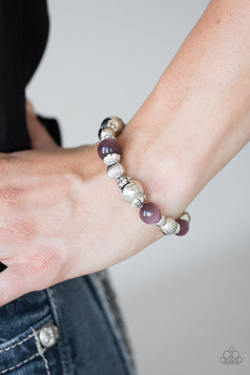 Paparazzi Stretch Bracelet - Once Upon A MARITIME - Purple (PZ-060)
