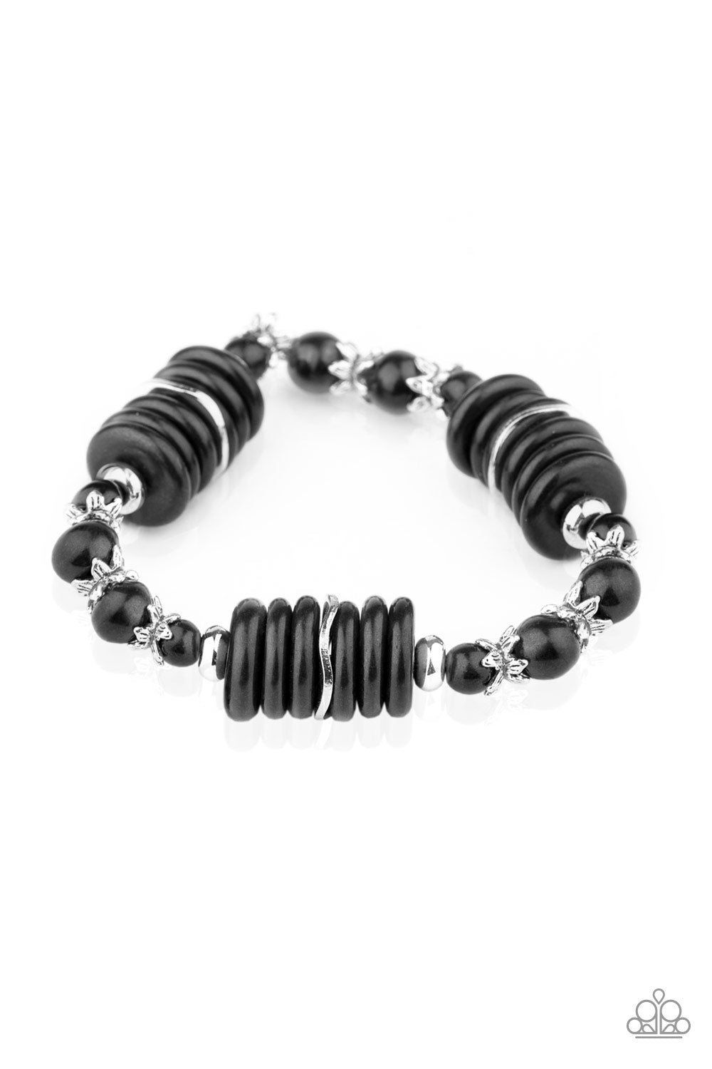 Paparazzi Stretch Bracelet - Sagebrush Serenade - Black (#709)