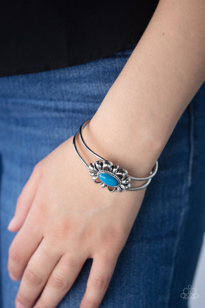 Serene Succulent - Blue-Paparazzi Bracelet (#669)