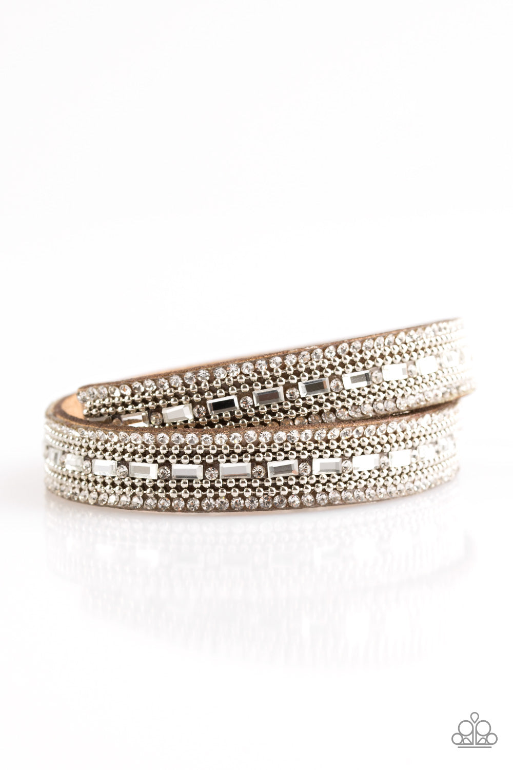 Paparazzi Wrap Bracelet - Shimmer and Sass - Brown