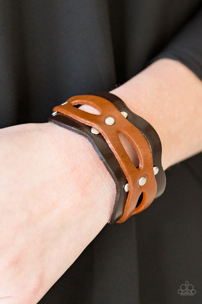 Paparazzi Urban Bracelet - SPURS Of The Moment - Brown (UB115)