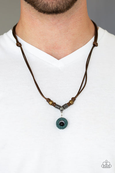 Tiki Thunder - Green - Paparazzi Urban Necklace (#1255)