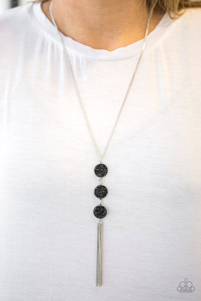 Triple Shimmer - Black Paparazzi Necklace