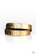 Paparazzi Wrap Bracelet - Under The SEQUINS - Gold