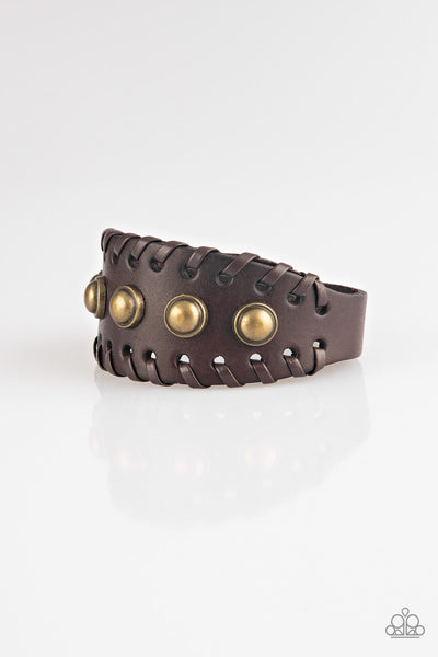 Urban Cowboy - Brown-Paparazzi Urban Bracelet (UB138)