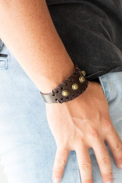 Urban Cowboy - Brown-Paparazzi Urban Bracelet (UB138)