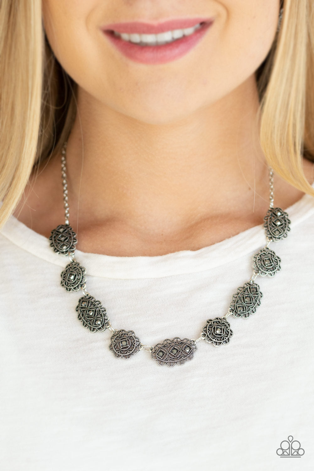 Vintage Vogue - Silver-Paparazzi Necklace (#1555)