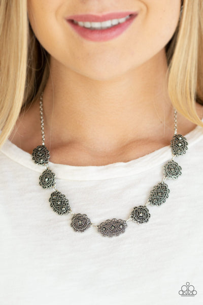 Vintage Vogue - Silver-Paparazzi Necklace (#1555)