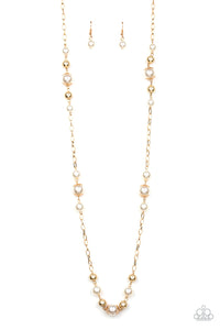Paparazzi Long Necklace - Wall Street Waltz - Gold