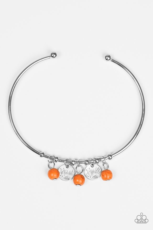 Paparazzi Bracelet - Totally Tahoe Orange Cuff (PZ-744)