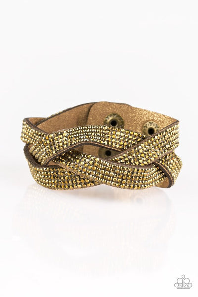 Nice Girls Finish Last - Brass Paparazzi Wrap Bracelet