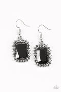 Paparazzi Earrings - Downtown Dapper - Black (#1375)