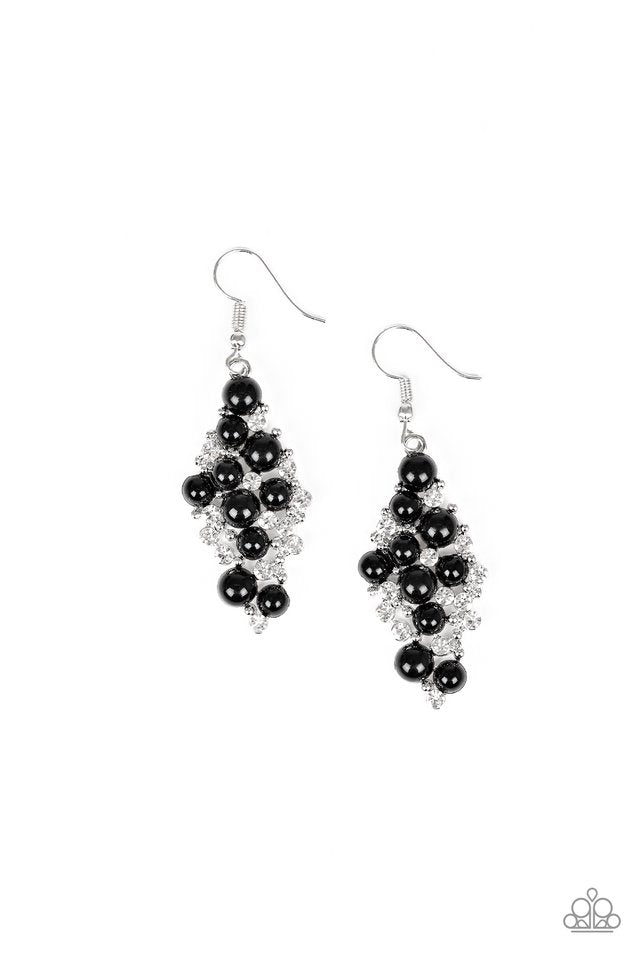 Paparazzi Earrings - Famous Fashion - Black (#1790)
