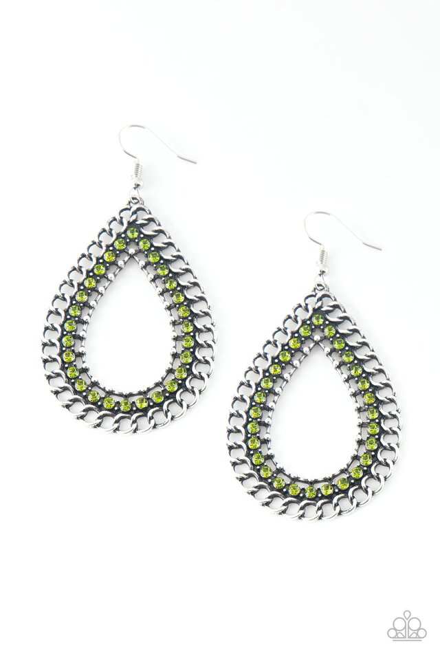 Mechanical Marvel-Green Paparazzi Earring