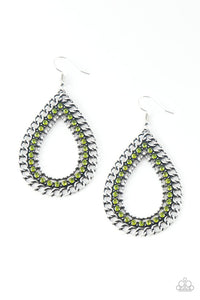 Mechanical Marvel-Green Paparazzi Earring