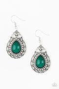 Flirty Finesse - Green Paparazzi Earring
