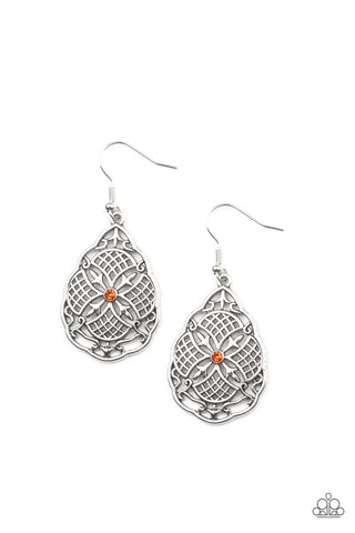 Paradise Picnic - Orange Paparazzi Earring (#3566)