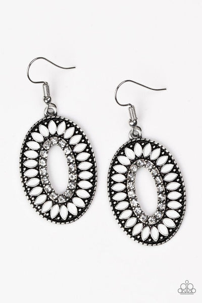 Paparazzi Earrings - Fishing For Fabulous - White (PZ-599)