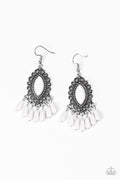 Private Villa - White Paparazzi Earrings