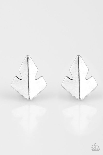 Paparazzi Earring - Fire Drill - Silver